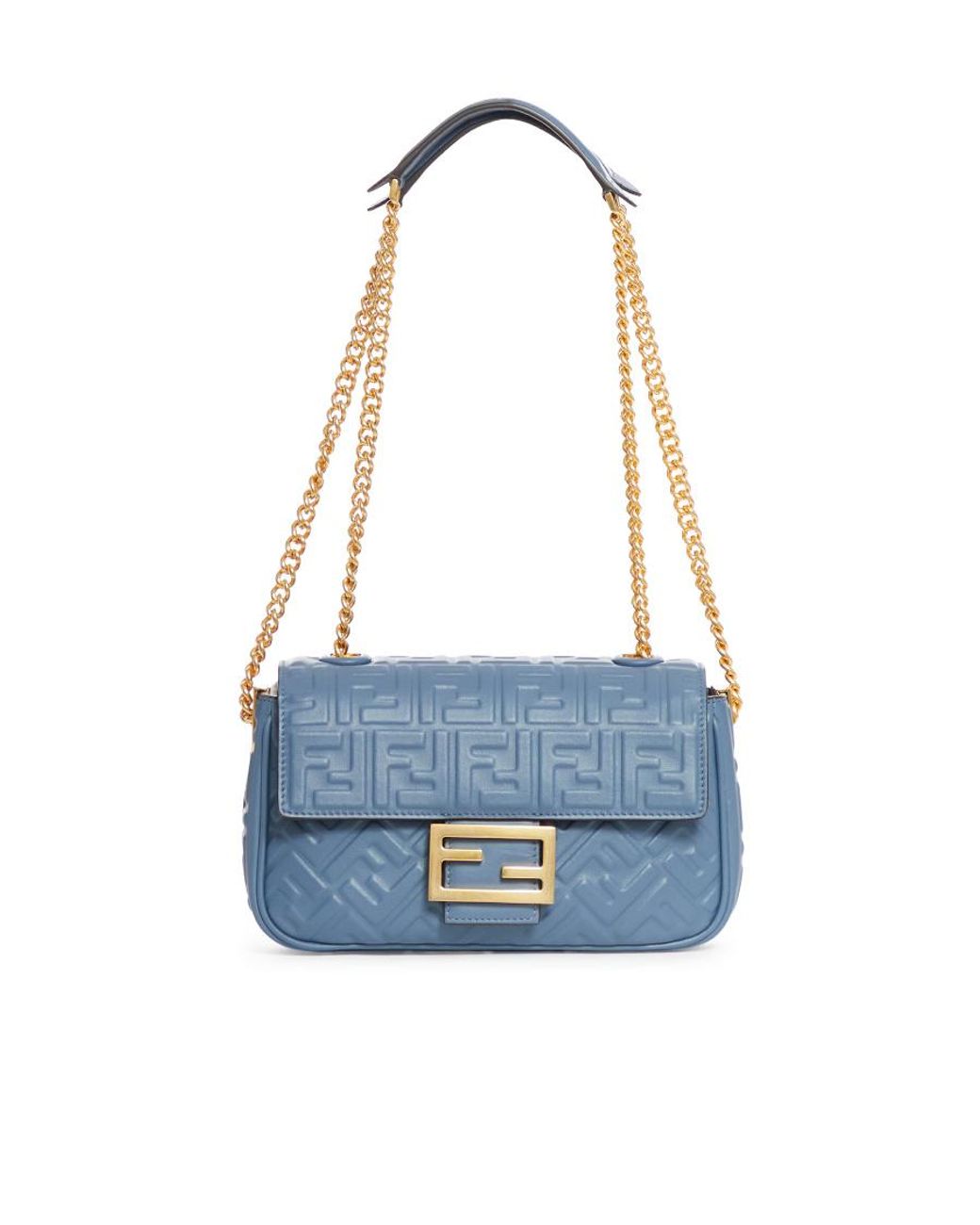 Fendi Blue Nappa Leather Bag