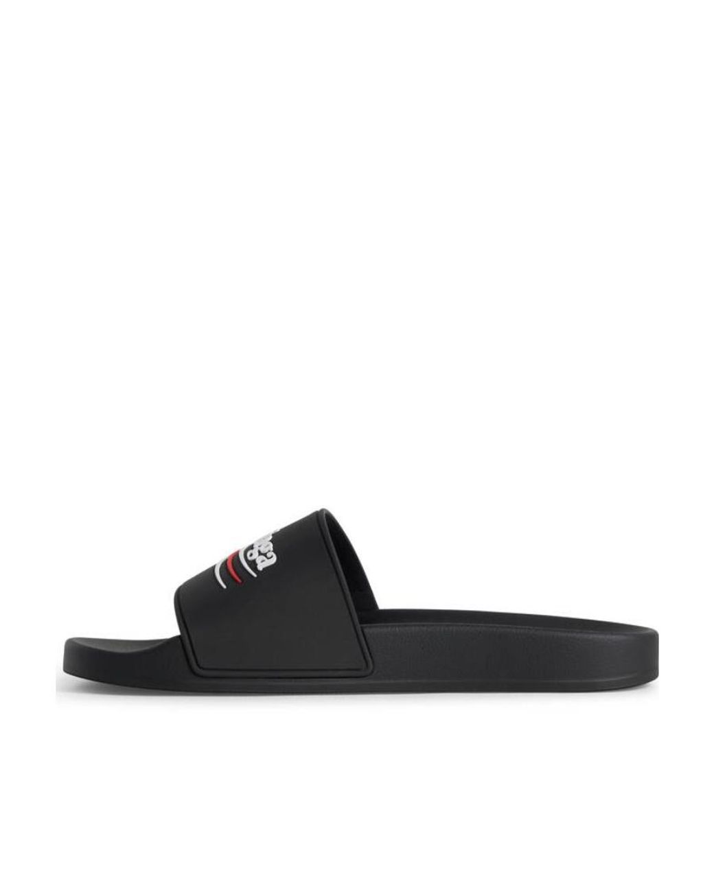 Balenciaga Black Political Campaign Pool Slides