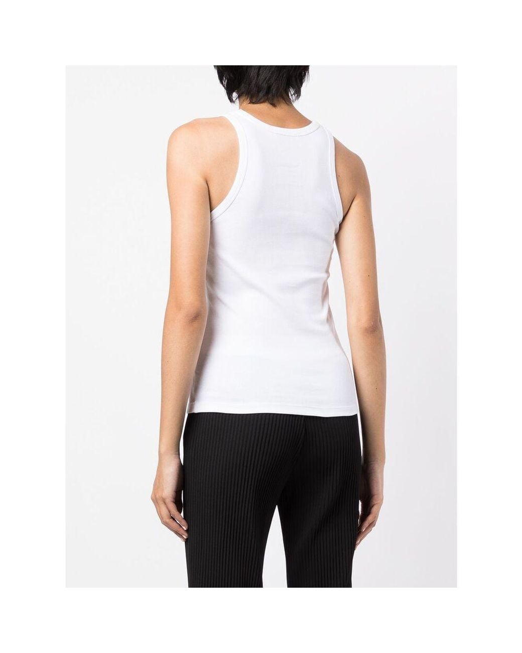 Coperni White Logo Logo Round Collar Vest for men