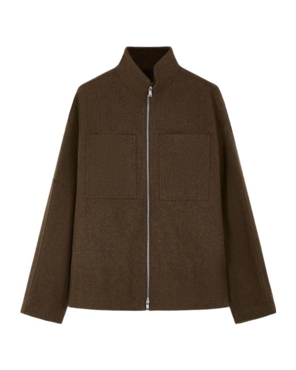 Jil Sander Brown Felted Jacket for men