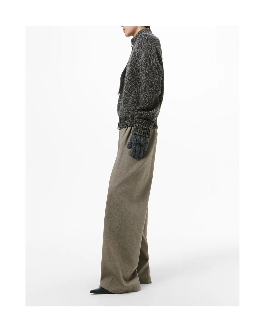 Our Legacy Black Cropped Zip Cardigan