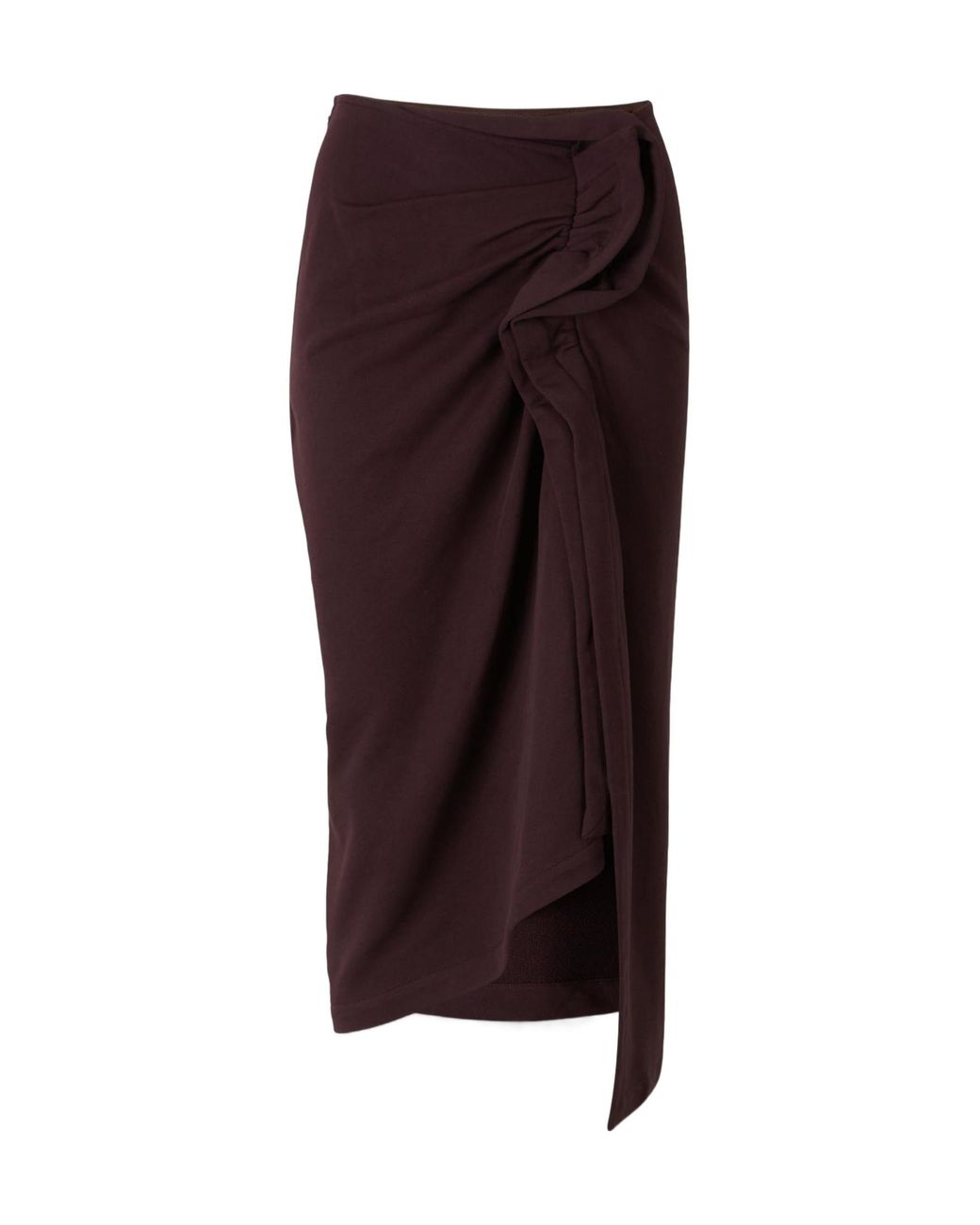 Dries Van Noten Brown Pleated Midi Skirt