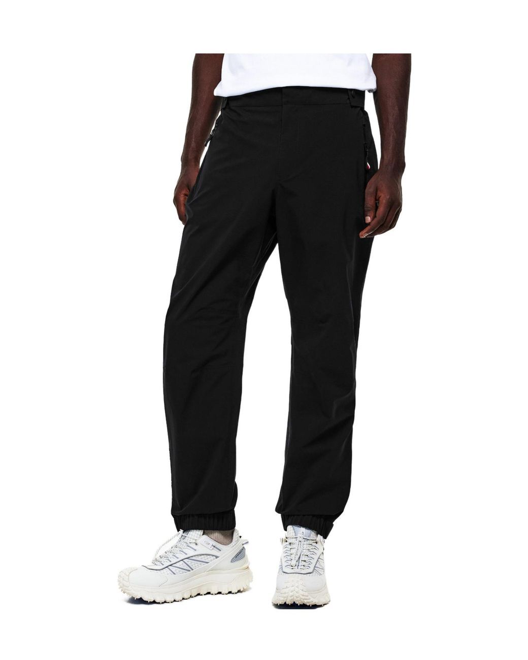 Moncler Black Technical Jogger Trousers for men