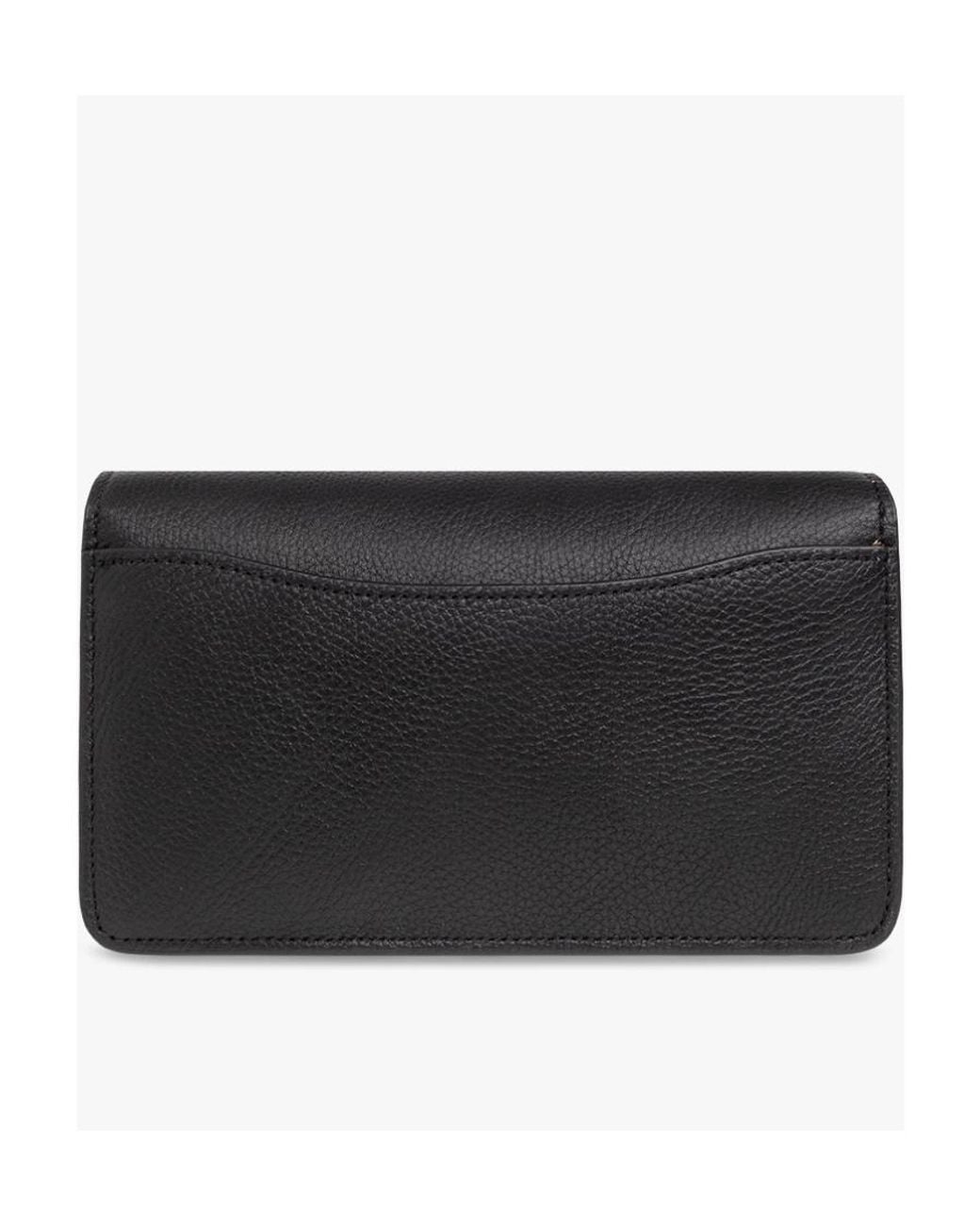 COACH Black Tabby Logo Plaque Chain-Linked Crossbody Bag