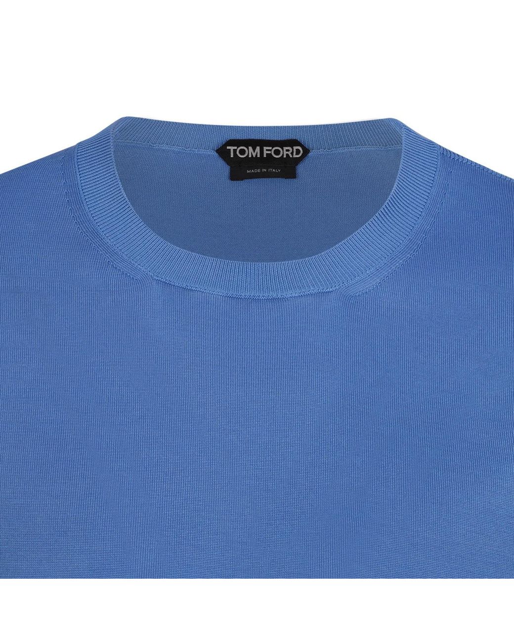 Tom Ford Blue Crewneck Long-Sleeved Pullover for men