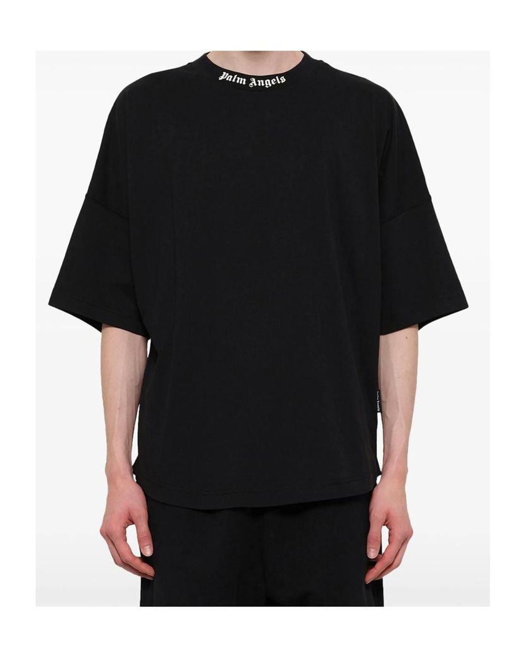Palm Angels Black Oversized Logo T-Shirt for men