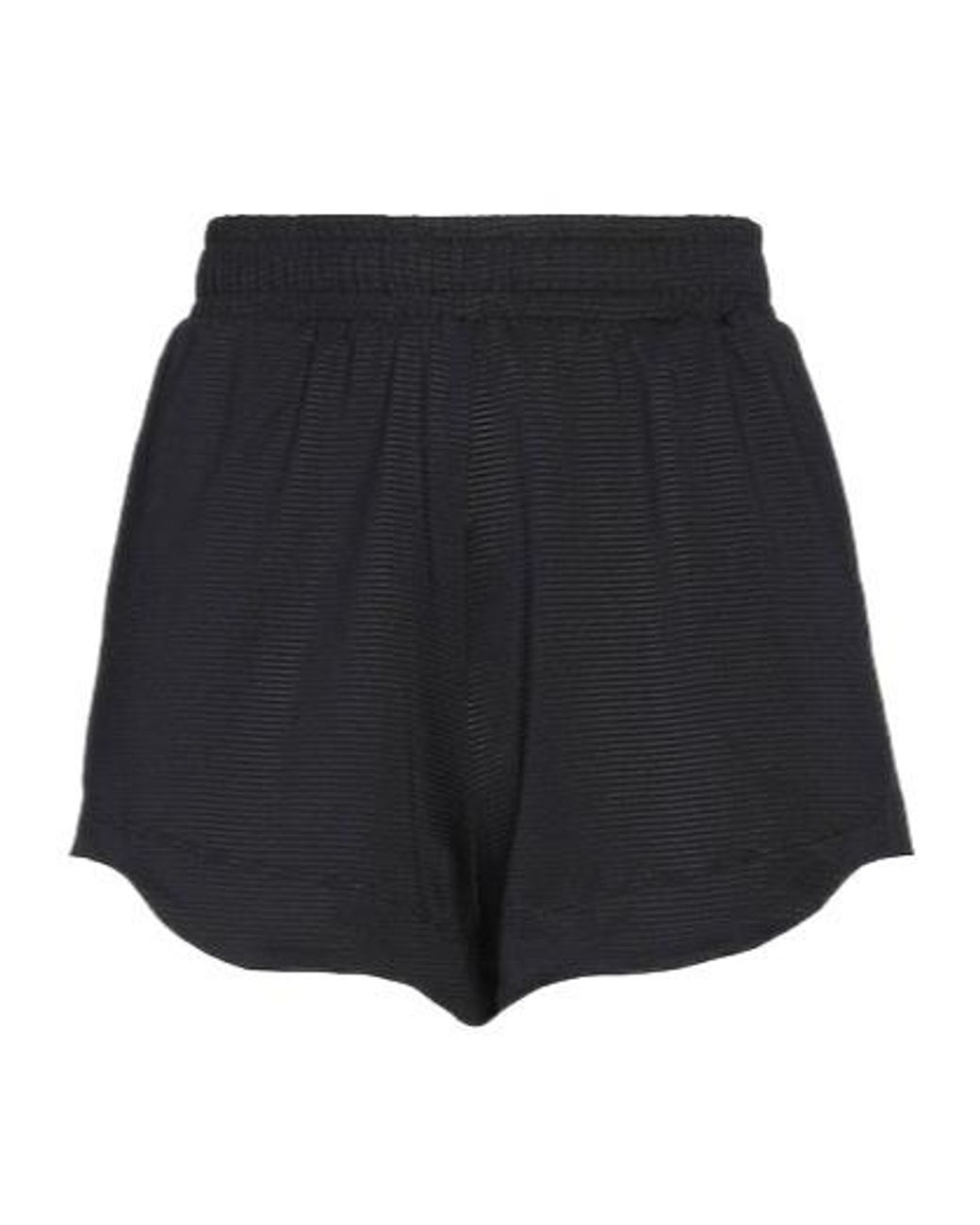 Ganni Black Elastic Waistband Shorts