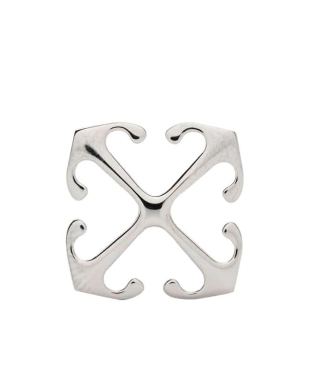 Off-White c/o Virgil Abloh White Arrow Mono Push-Lock Fastened Earring for men