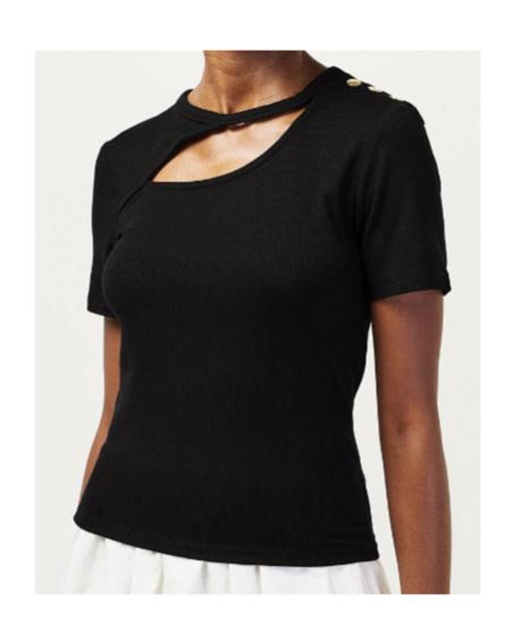Barbour Black Hollow Neck T-Shirt