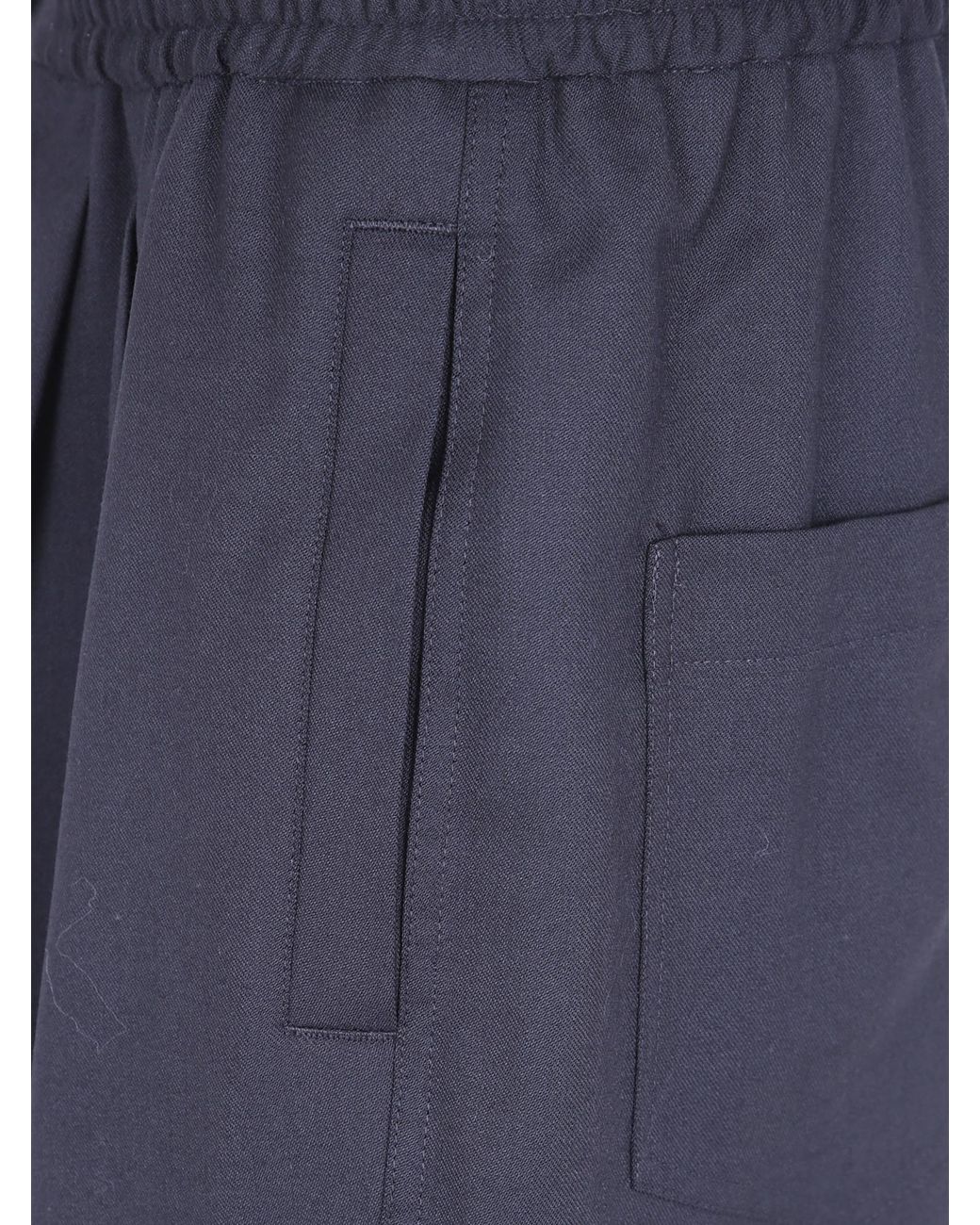 PT01 Blue Pleated Casual Trousers for men