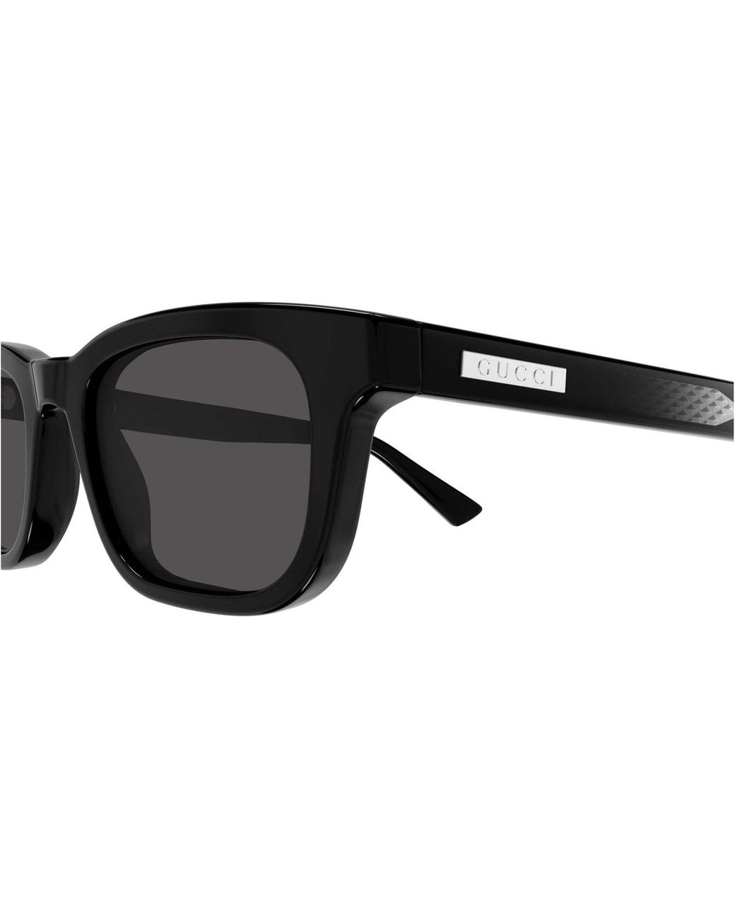 Gucci Black Rectangle Sunglasses for men