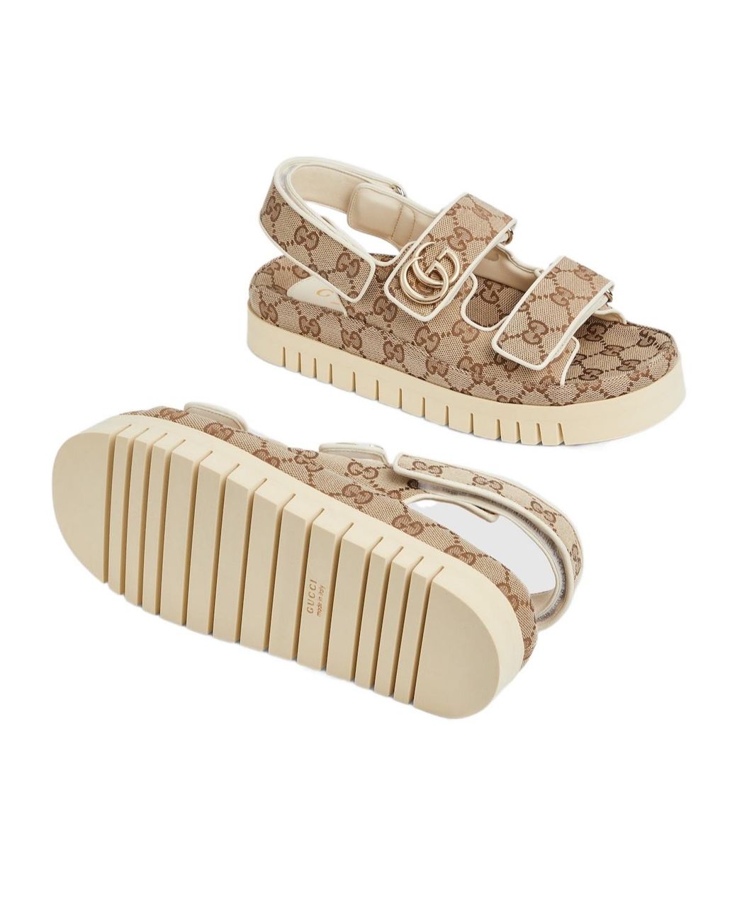 Gucci Natural Sandal With Double G