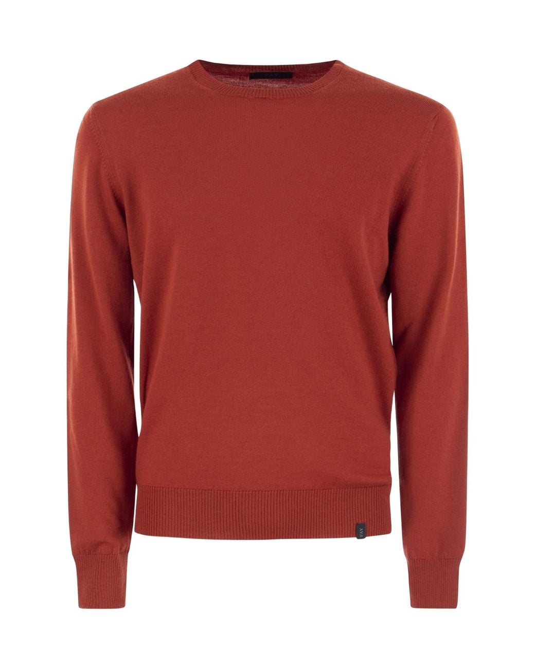 Fay Red Crew-Neck Sweatshirt for men