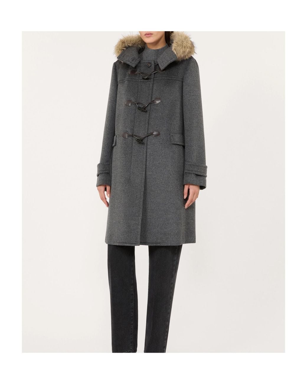 Weekend by Maxmara Gray Epica Toggle-Hooded Coat