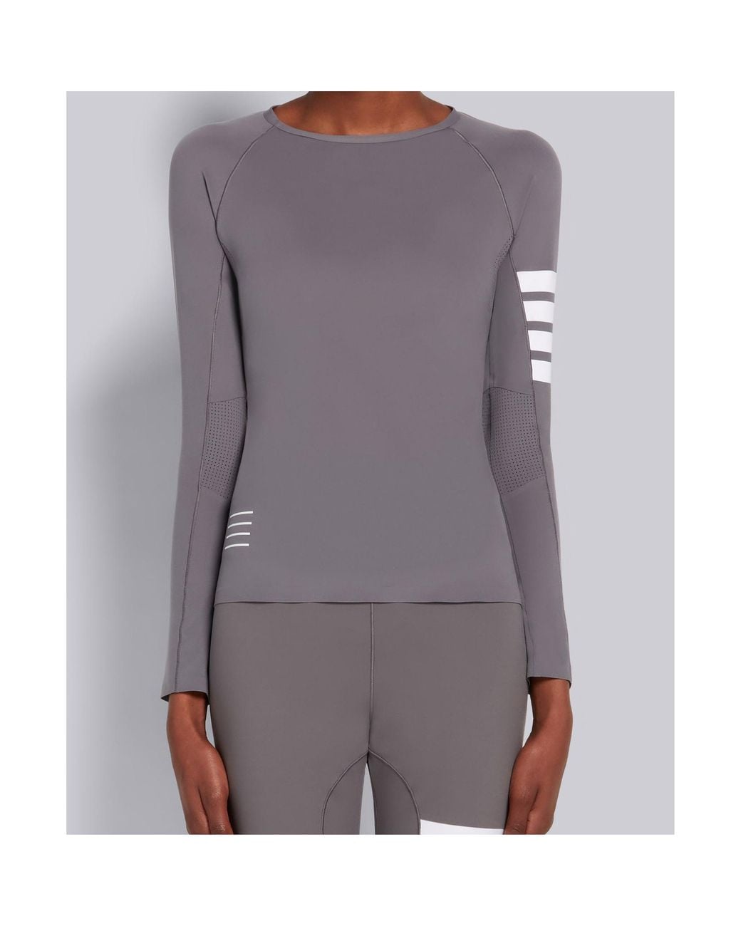 Thom Browne Blue 4-Bar Compression Long Sleeve Top