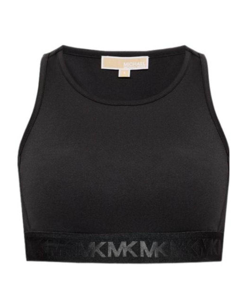 MICHAEL Michael Kors Black Logo Trim Sports Bra