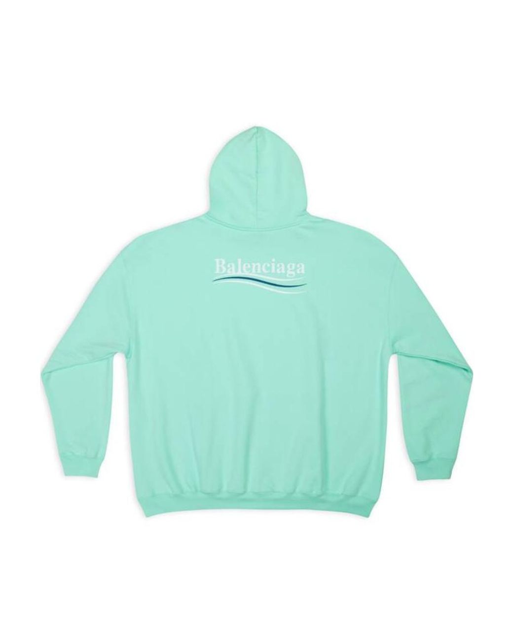 Balenciaga Blue Hoodie Large Fit Political Campaign Da Uomo for men