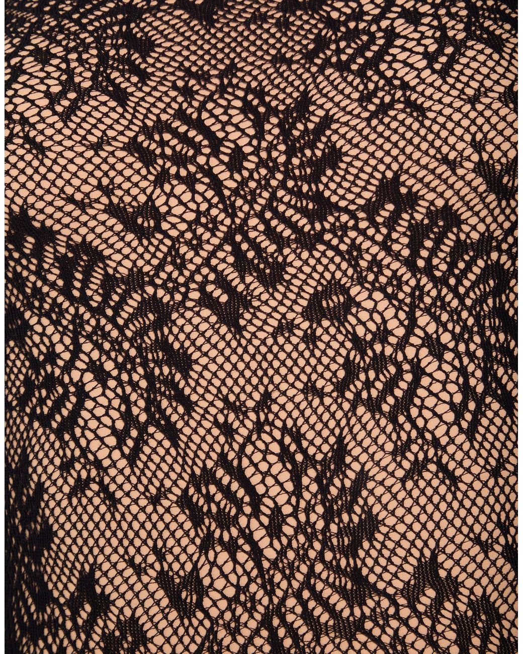 Balenciaga Brown Lace Long-Sleeve Top