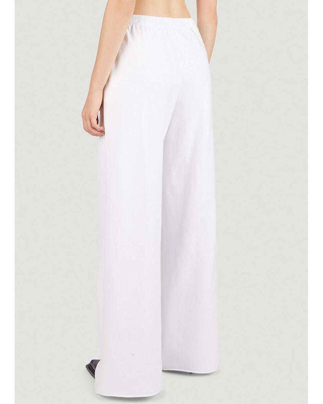Raf Simons White Wide-Leg Track Pants