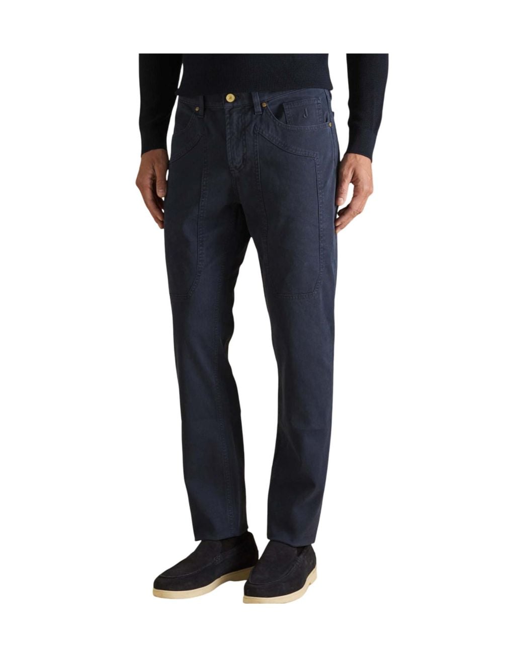 Jeckerson Blue Belt Loop Jeans for men
