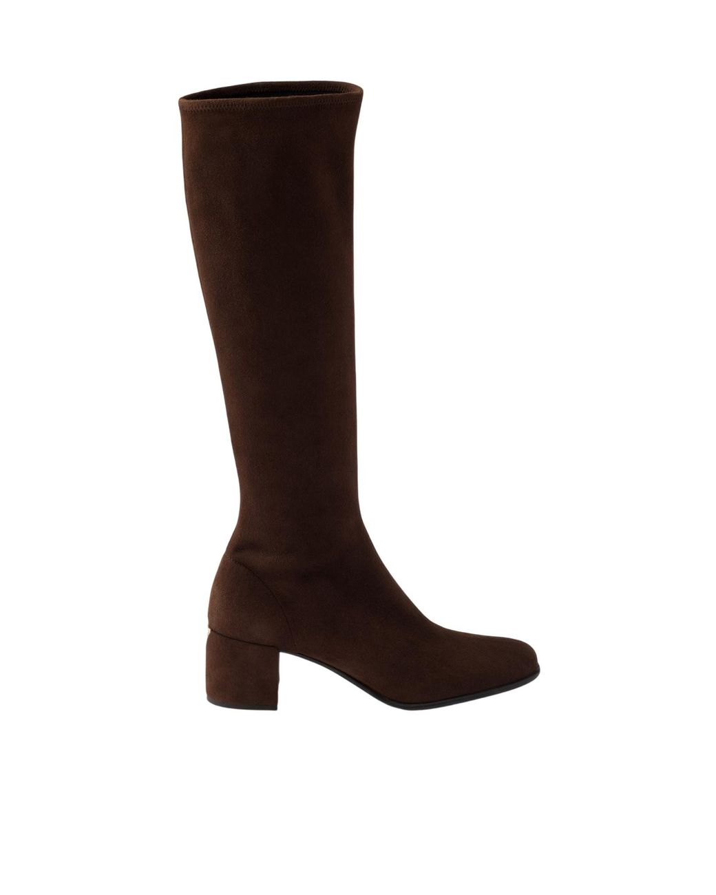 Prada Brown Stretch Suede Boots