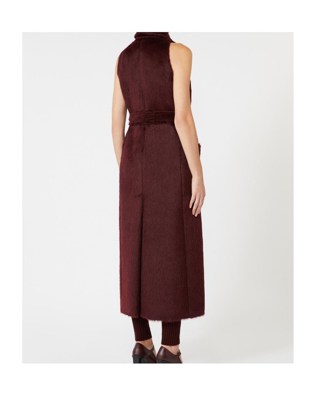 Max Mara Purple Abbozzi Belted Coat