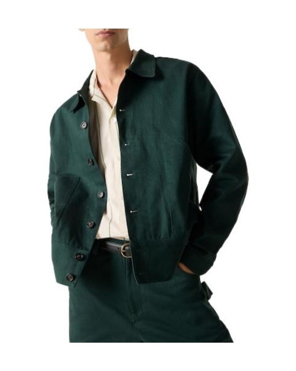Bode Green Knolly Brook Cotton Twill Jacket for men