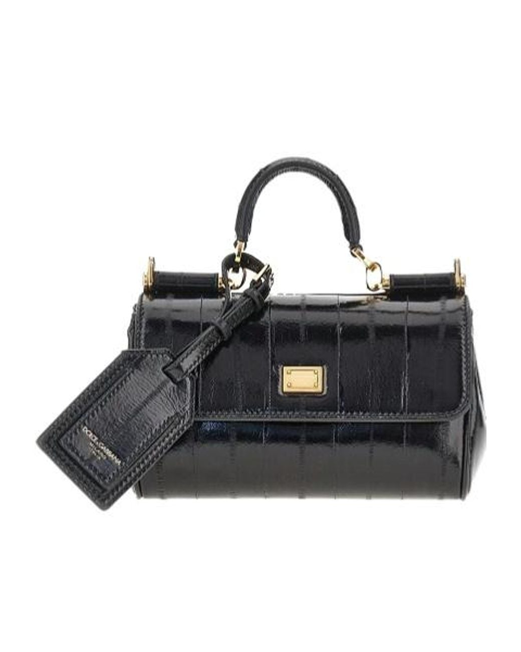 Dolce & Gabbana Black My Sicily Top Handle Shoulder Bag