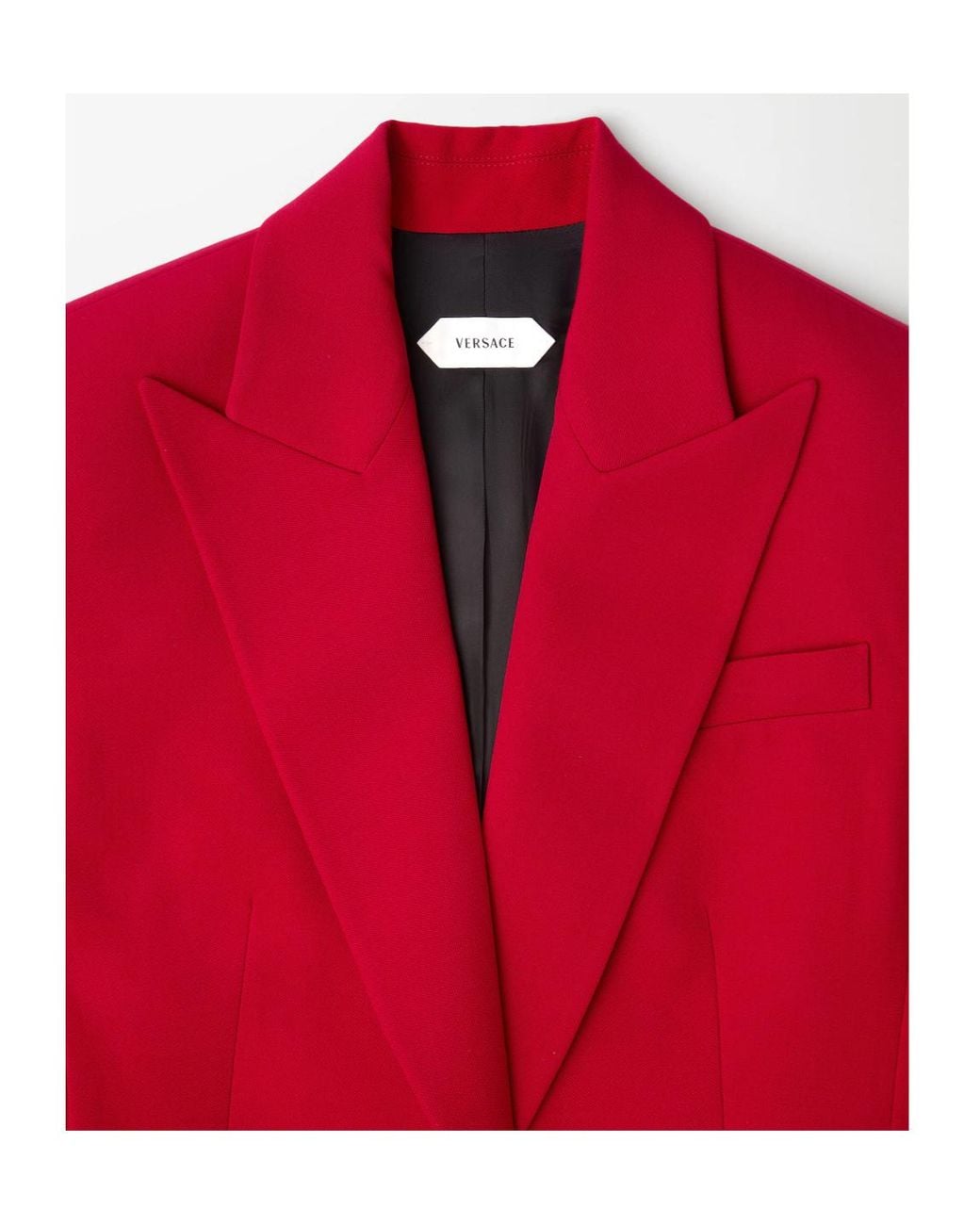 Versace Red Medusa-Button Peak-Lapel Blazer