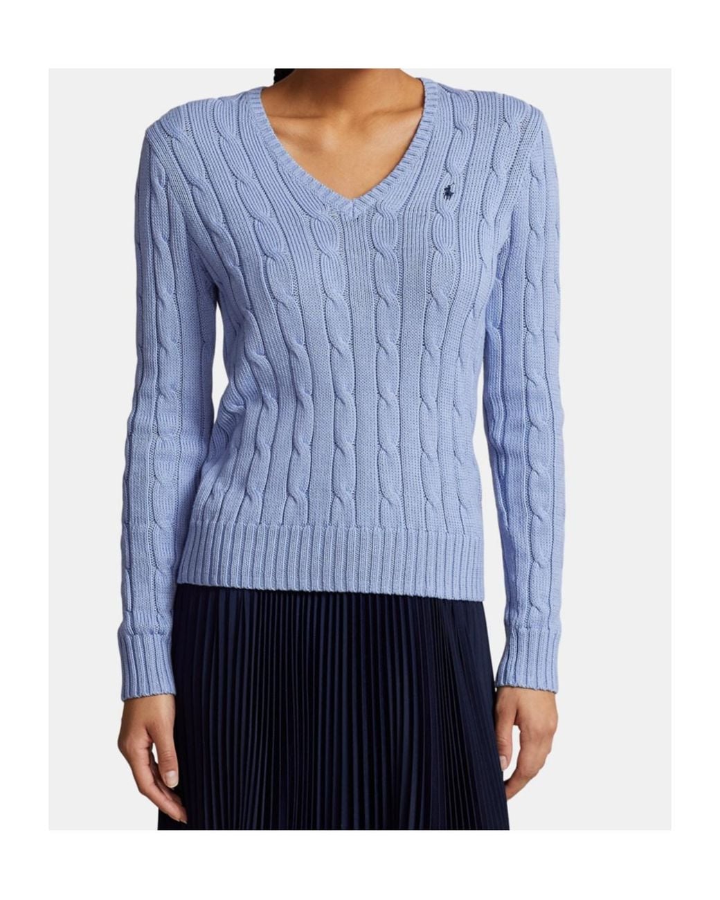 Polo Ralph Lauren Blue Kimberly Cable Knit Jumper