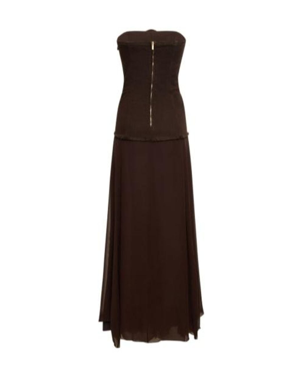 Blumarine Brown Strapless Sleeveless Dress