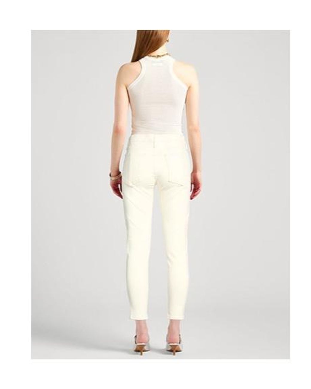 Rag & Bone White Slim-Fitting Colored Jeans