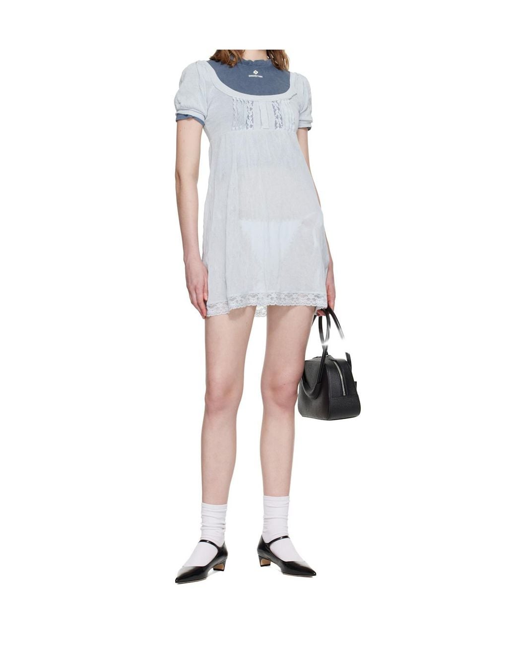 ShuShu/Tong White Short-Sleeved Dress