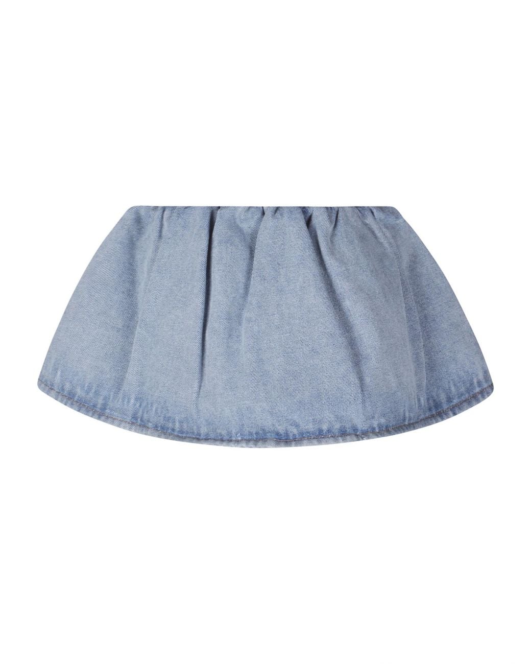 Miu Miu Blue Washed Denim Miniskirt