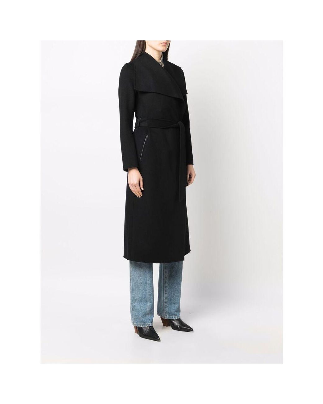 Mackage Black Belted Long Coat