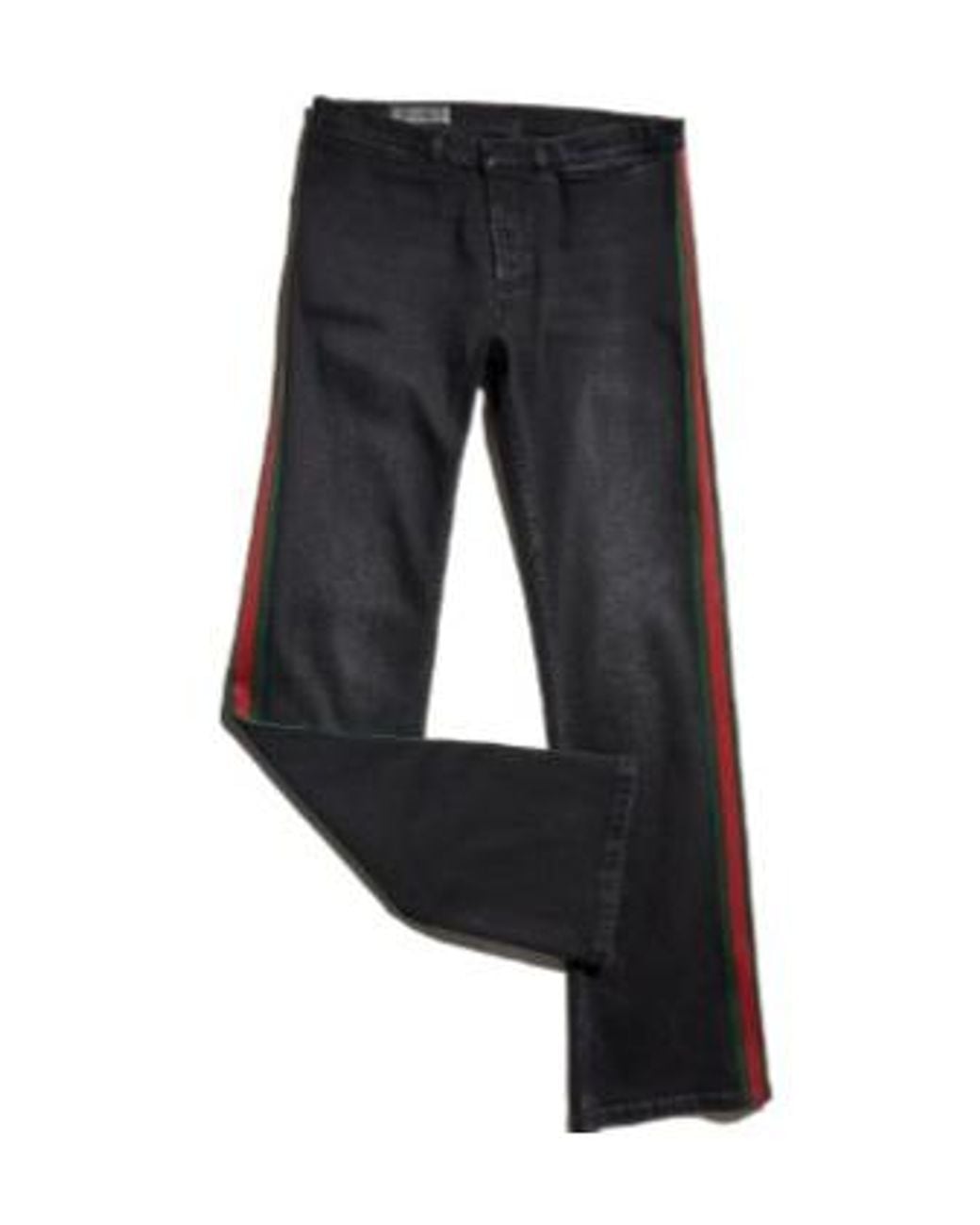 Gucci Blue Side Stripe Flared Jeans for men
