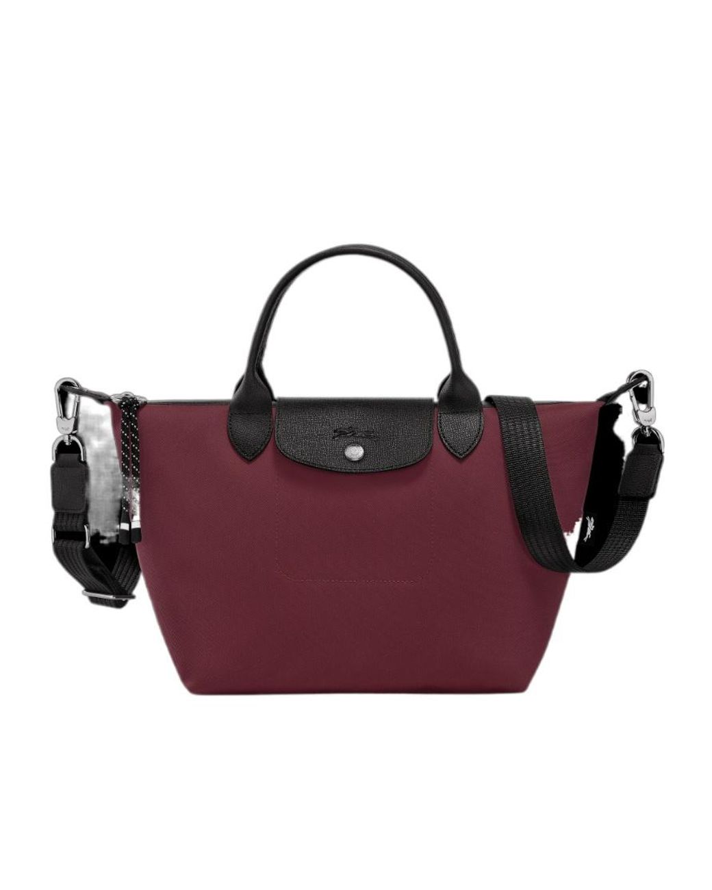 Longchamp Purple Zip-Top Shoulder Bag