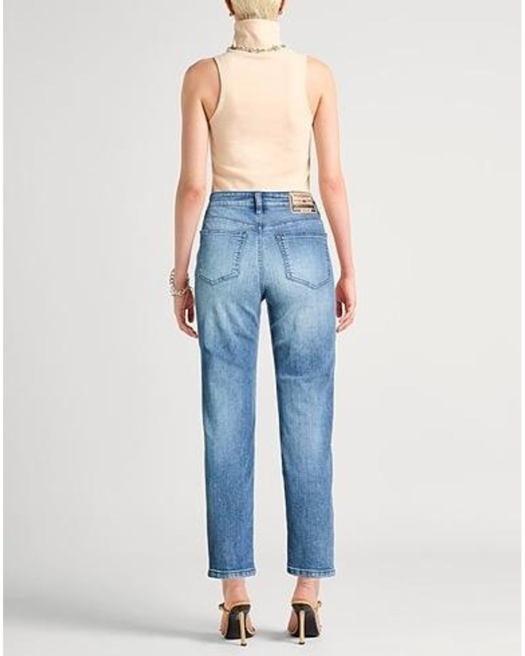 DIESEL Blue Mid-Waisted Tapered Jeans