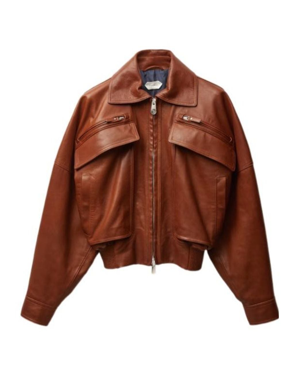 Versace Brown Zipped Leather Blouson
