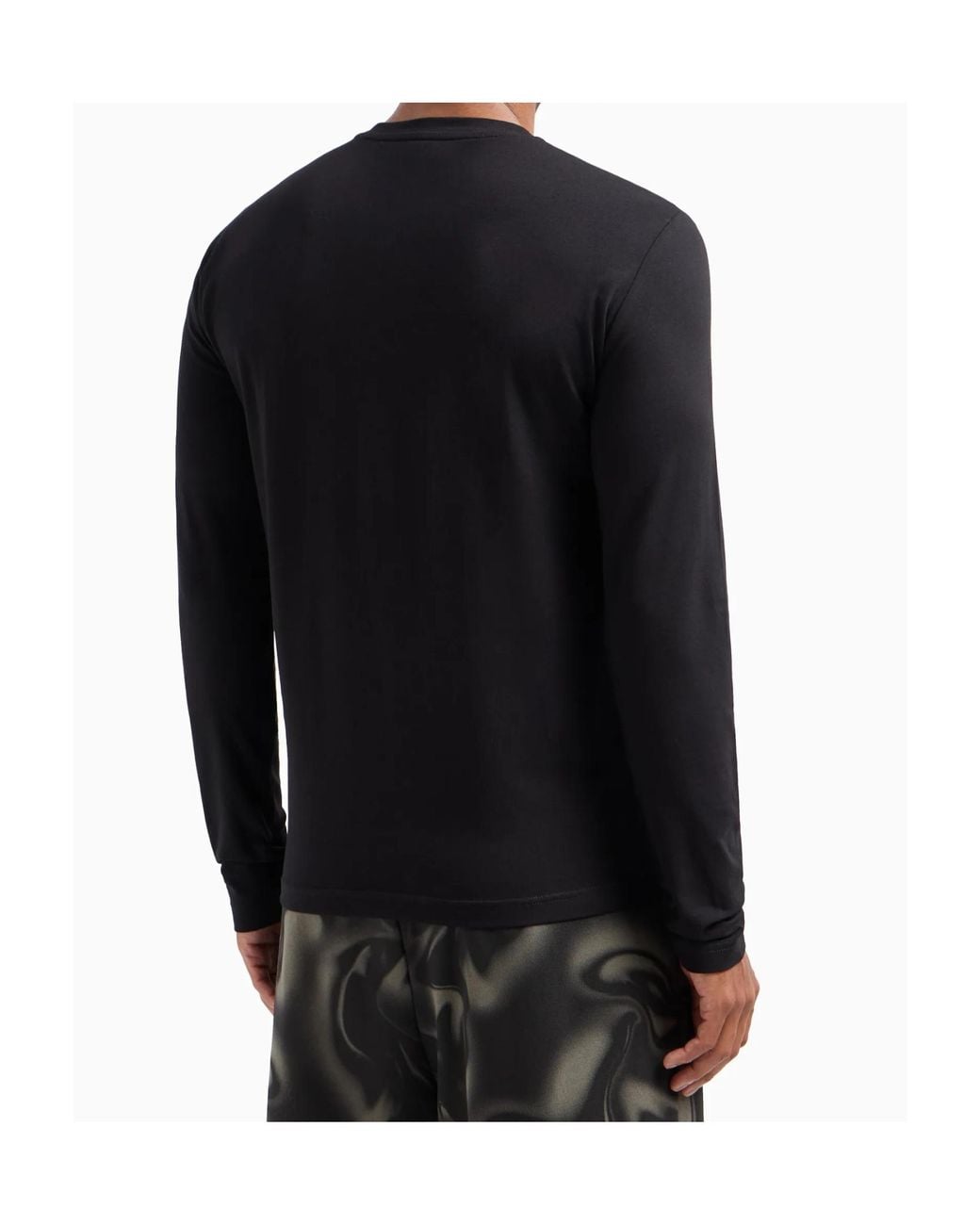 EA7 Black Long-Sleeved T-Shirt for men