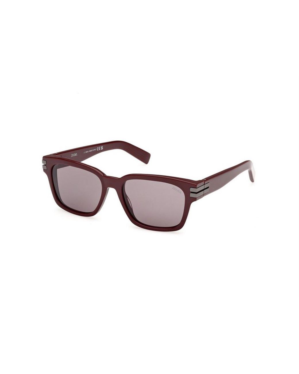Zegna Brown Rectangle Frame Sunglasses for men