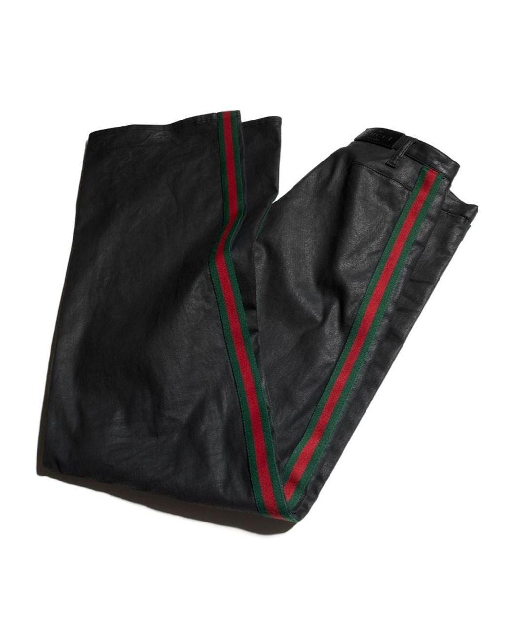 Gucci Black Web-Trim Wide-Leg Pants for men