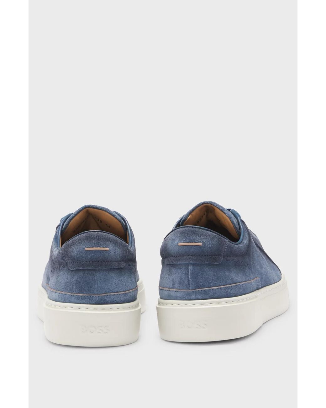 Boss Blue Gary Suede Low-Top Sneakers for men