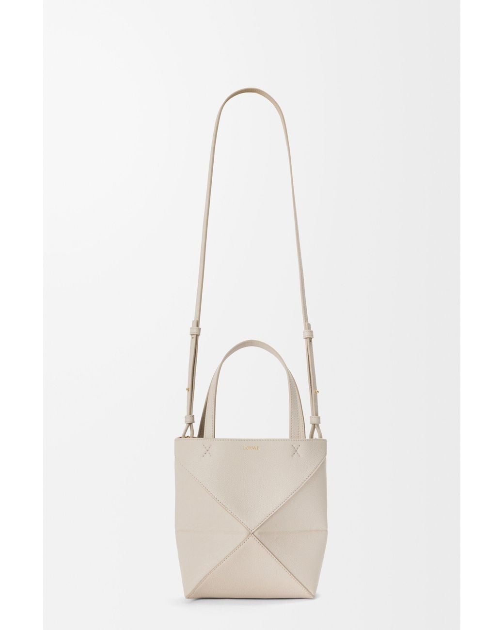 Loewe Natural Mini Puzzle Fold Tote Bag