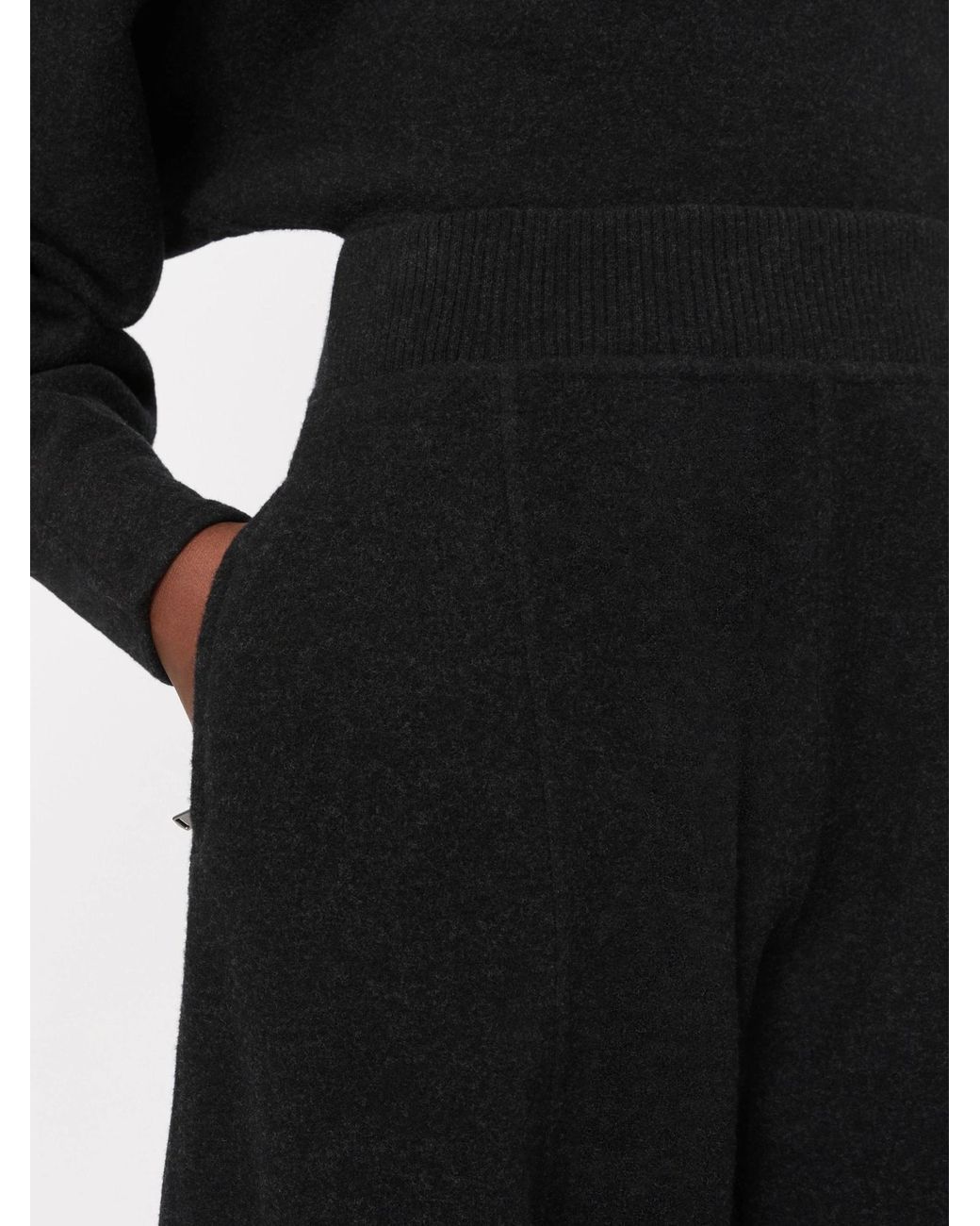 Max Mara Black Wool And Cashmere Jogging Trousers