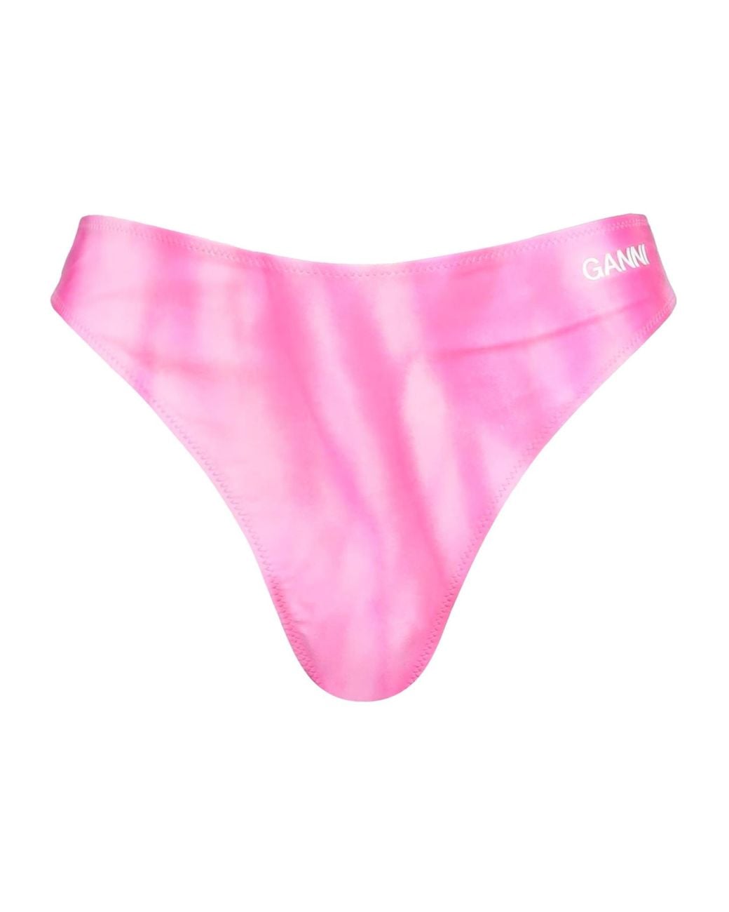 Ganni Pink Logo Bikini Bottoms