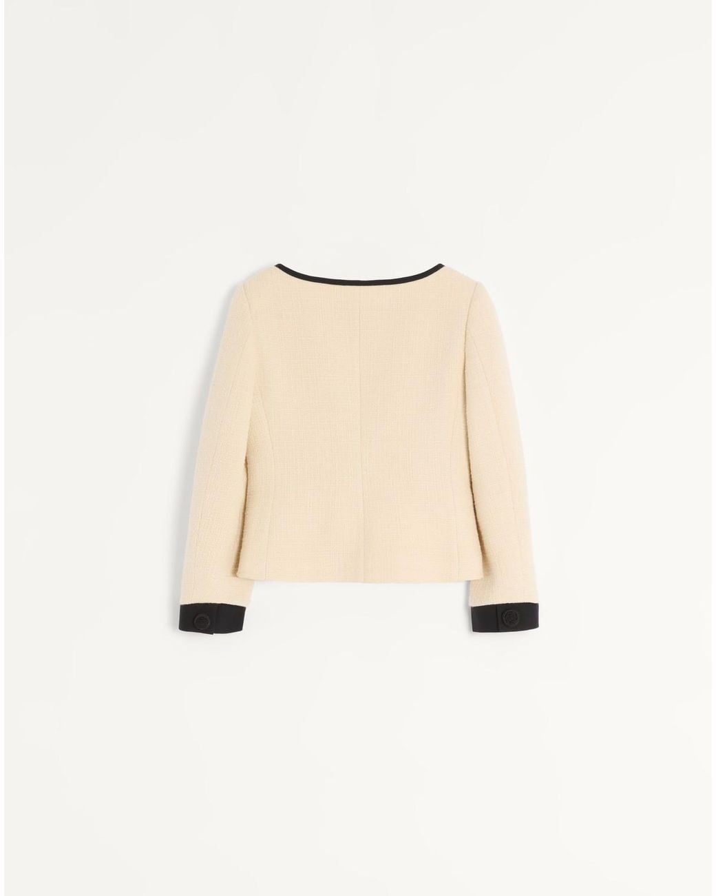 Valentino Natural Bow Detailed Tweed Jacket