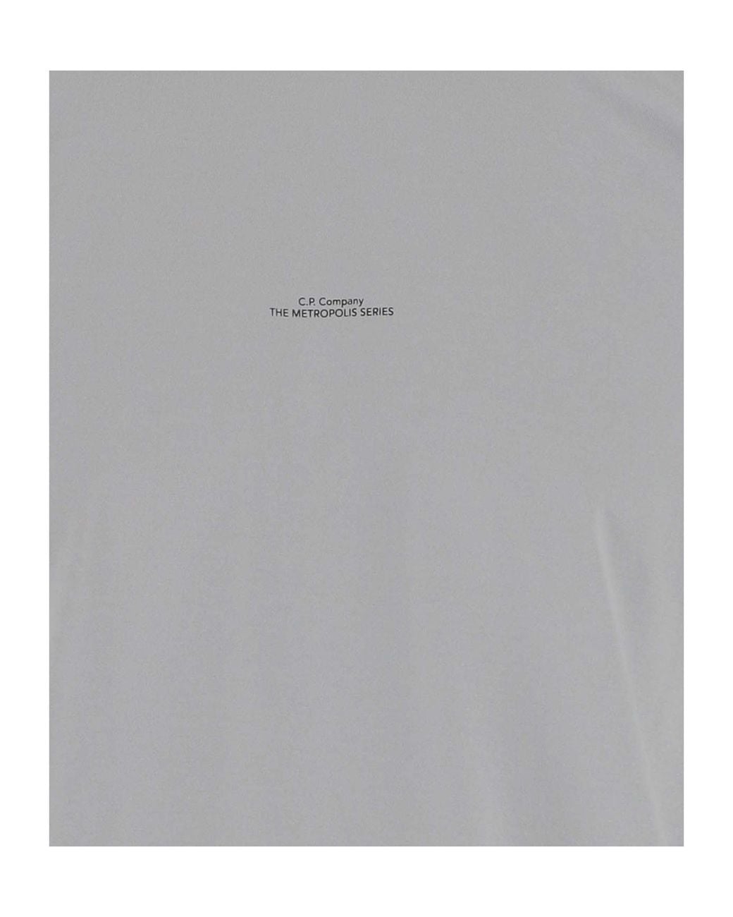 C P Company Gray Logo-Print Cotton T-Shirt for men