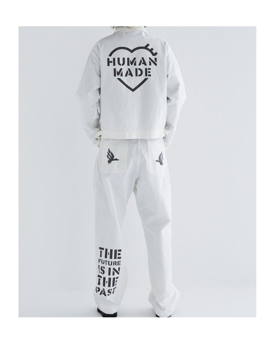 Human Made White Graphic Print Pants for men
