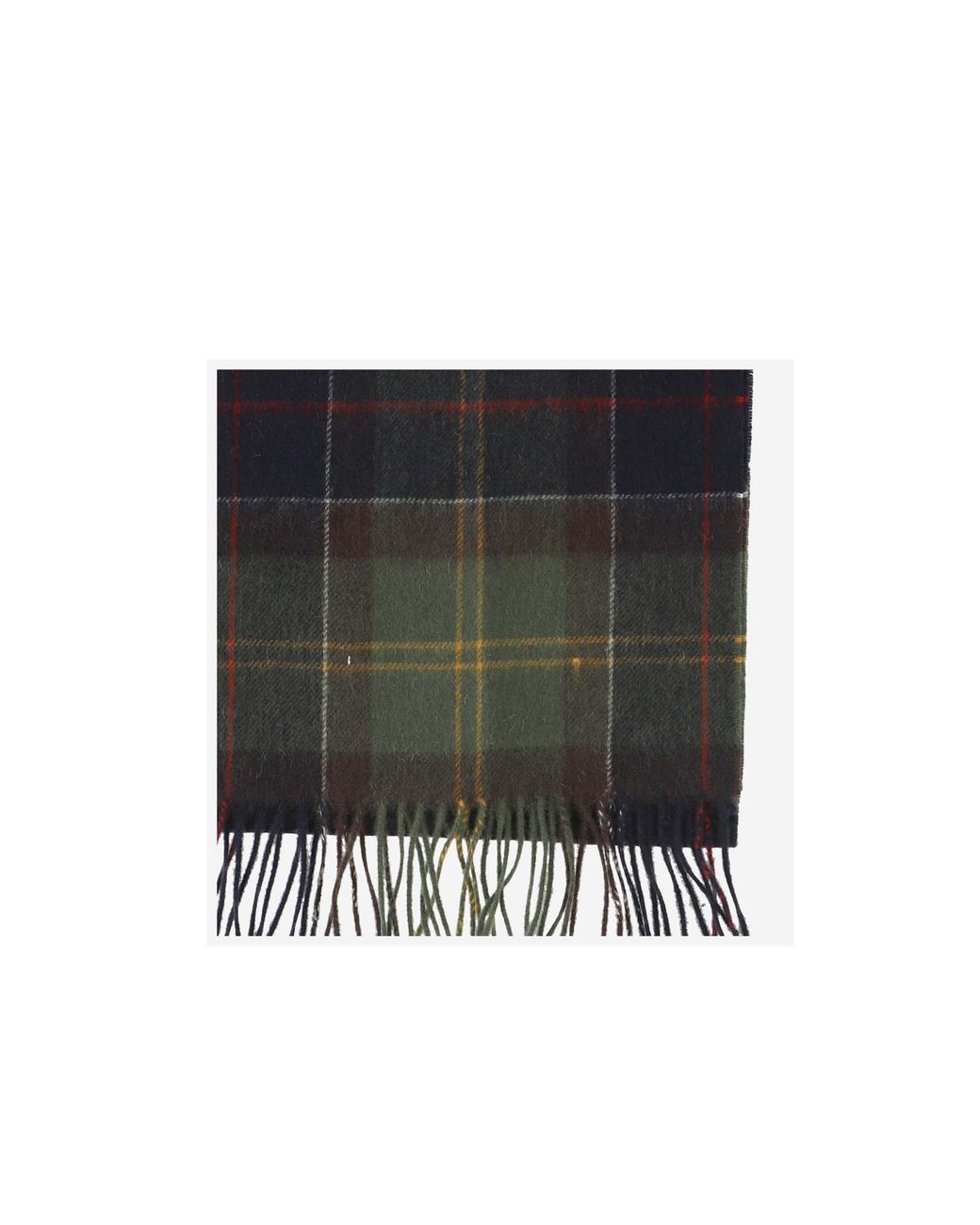Barbour Black Tartan Printed Scarf for men
